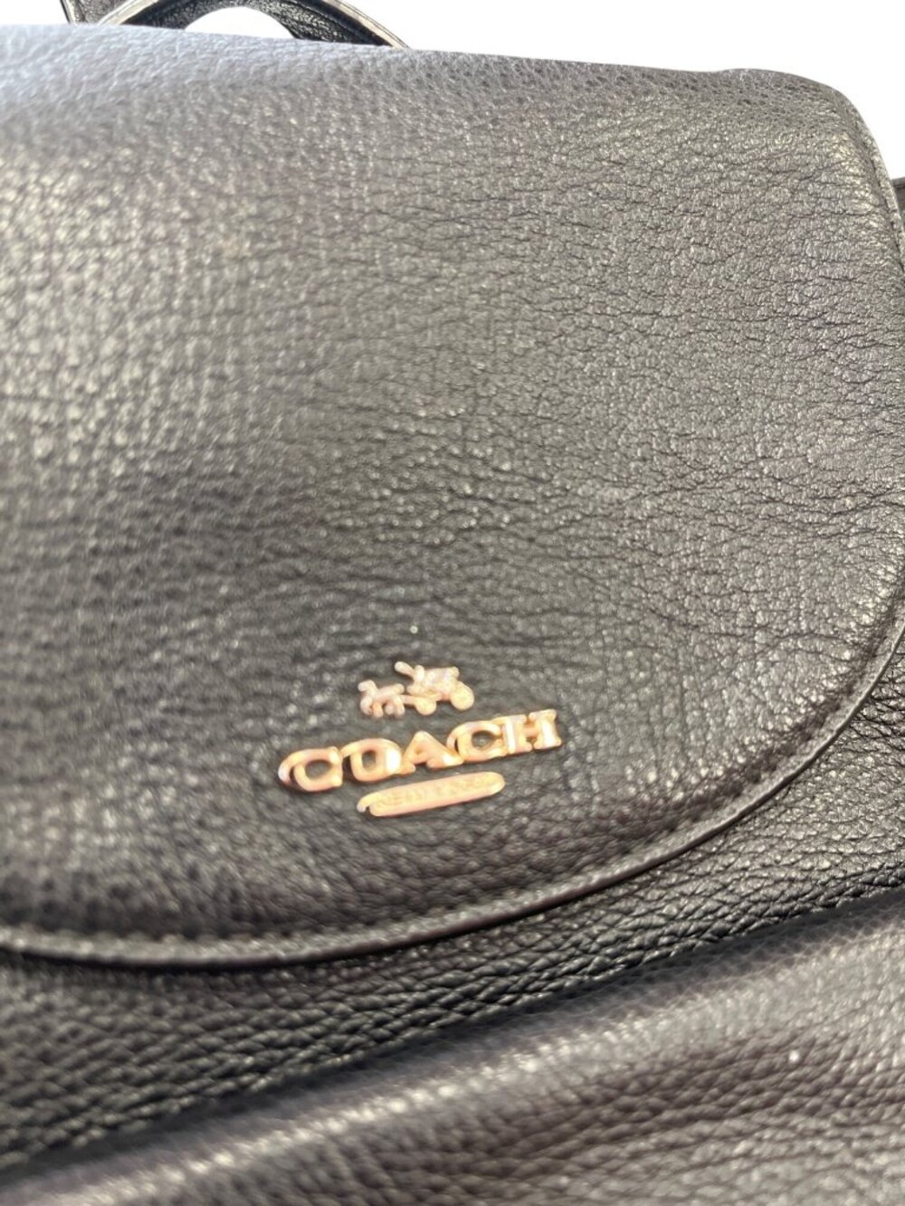 Coach F37621 wms black leather pebbled mini backpack SKU 10-048 - Picture 5 of 16